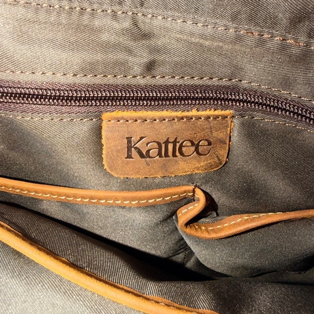 Kattee Mens Leather Messenger Bag Brown Laptop Briefcase Satchel Crossbody